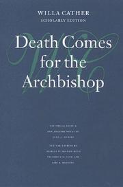 Willa Cather: Death comes for the archbishop (1999, University of Nebraska Press)